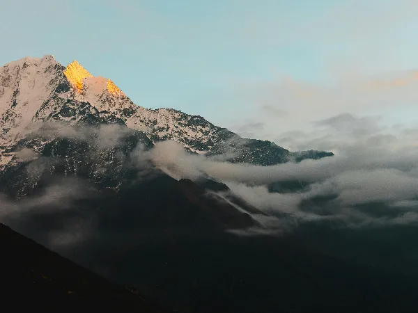 Nepal mountain trails during monsoon