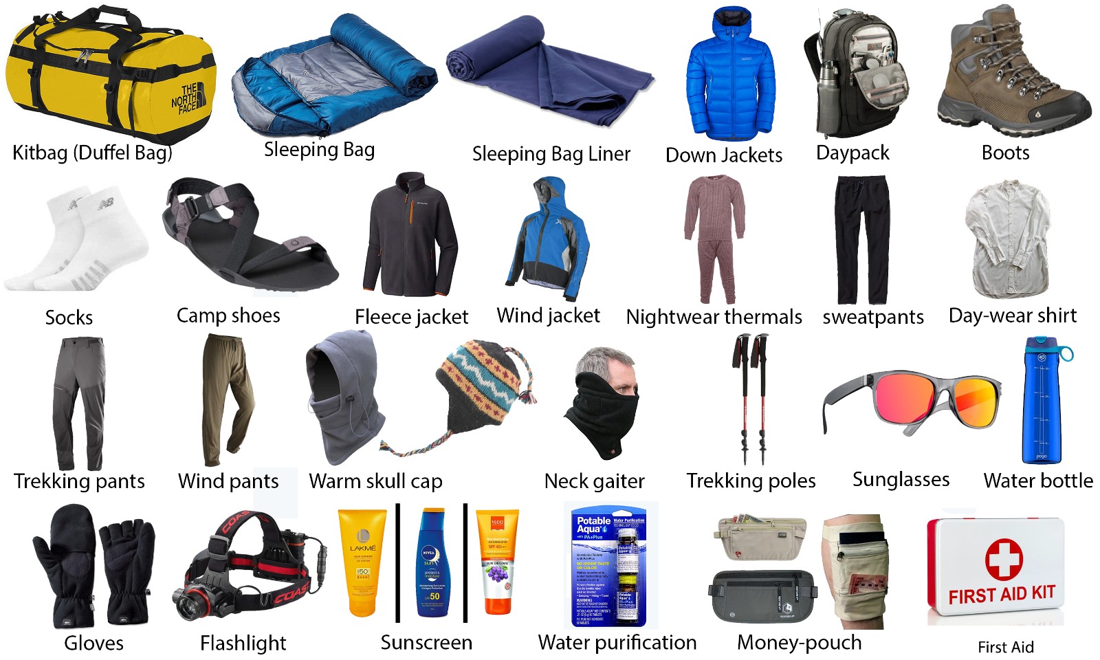 Everest Base Camp Trek Packing List